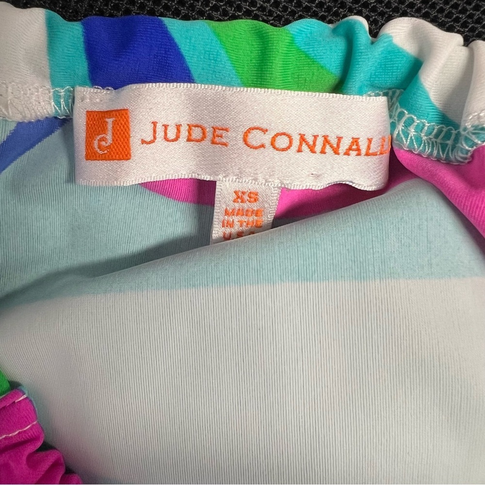 Jude Connally Anya Abstract Aqua Midi Dress XS Pink Blue Orange Beach - Picture 2 of 9